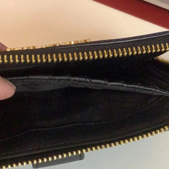 Michael Kors Jet Set Zip Around Phone Holder Wallet Wristlet Black Preloved - Picture 5 of 5